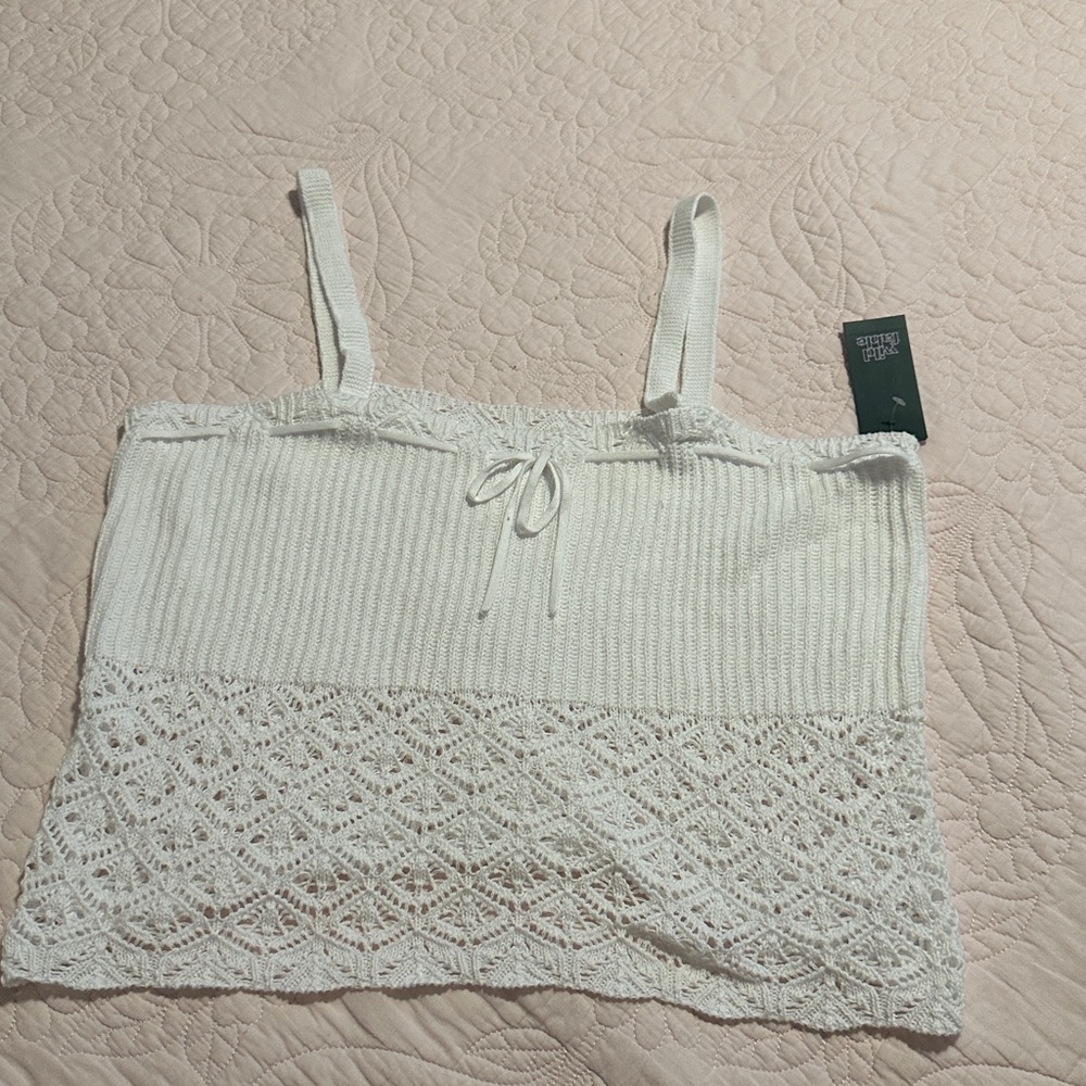 Wild Fable Ivory Knit Tank